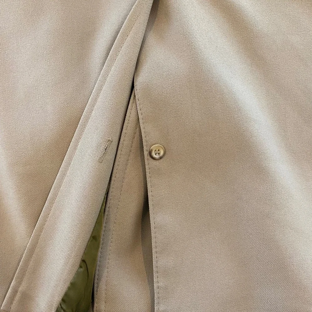 Sears The Mens Store Trench Coat Mens 42S Beige Lined VTG Overcoat Mid Century